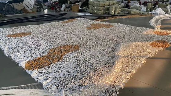 Customized Anti-tear Three-layer Pseudo-large Size Sunscreen Decorative mesh Camo Net White Military Camouflage Net