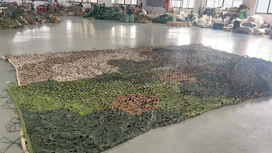 Army Military Camouflage Net With Mesh Attached Fiberglass Support Pole