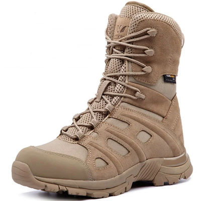 Army Desert Tan Military Boots With Zipper Men'S Tactical Waterproof Non-Slip