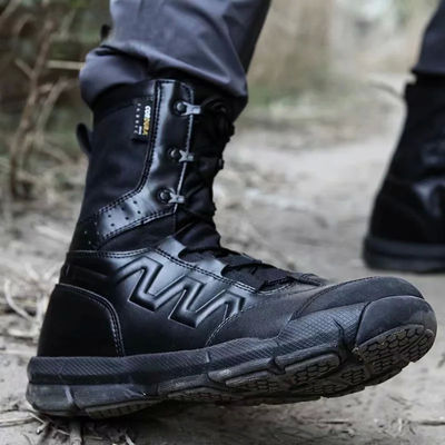 Tan Black Military Boot Lace Locks Quick Wind Sand Shock Absorption
