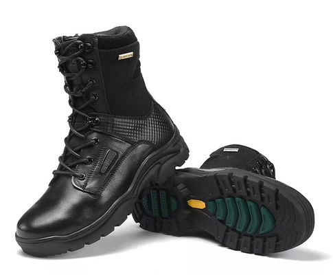 High-quality men's waterproof shoes mid-tube wear-resistant cowhide tactical boots