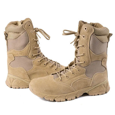 Casual Brown Army Military Boot With Heel Non-Slip High-Top Men Training