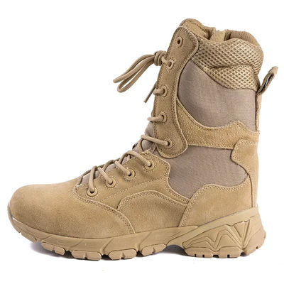 Casual Brown Army Military Boot With Heel Non-Slip High-Top Men Training