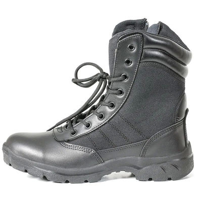 Leather Insulated Military Boots For Men Breathable High Top Non Slip Rubber Outsole