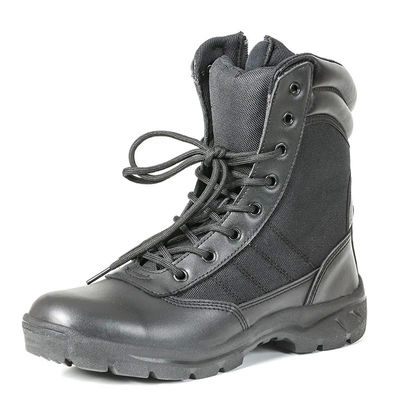 Leather Insulated Military Boots For Men Breathable High Top Non Slip Rubber Outsole
