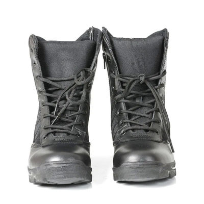 Leather Insulated Military Boots For Men Breathable High Top Non Slip Rubber Outsole