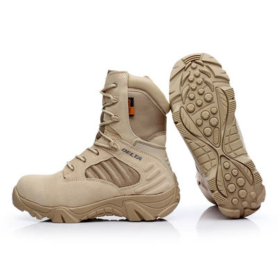 Combat Military Rubber Boots High Ankle Outdoor Tactical Men'S Desert Hiking 39-45