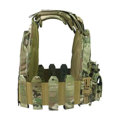 Tactical Military Bulletproof Vest With Plates Molle System Carrier With Magazine Pouch 9mm