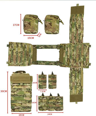 Tactical Military Bulletproof Vest With Plates Molle System Carrier With Magazine Pouch 9mm
