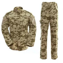 Army Modern Military Uniform All Black Camouflage Tactical Combat Suit Men