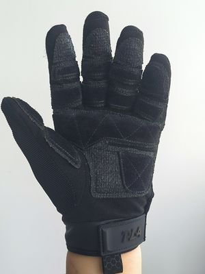 Tactical Gloves With Cowhide Palm Surface Black Leather  2xl
