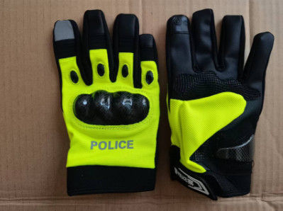 Leather Military Police Gloves Fluorescent Full-Finger Special Forces Duty Outdoor Cycling