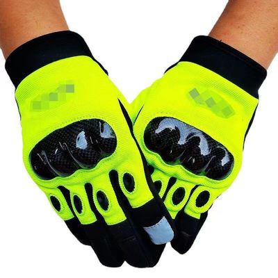 Leather Military Police Gloves Fluorescent Full-Finger Special Forces Duty Outdoor Cycling