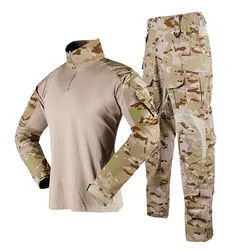 Tan Tactical Military Uniform Windproof Breathable Protective G2 G3 Suit Frog Uniform
