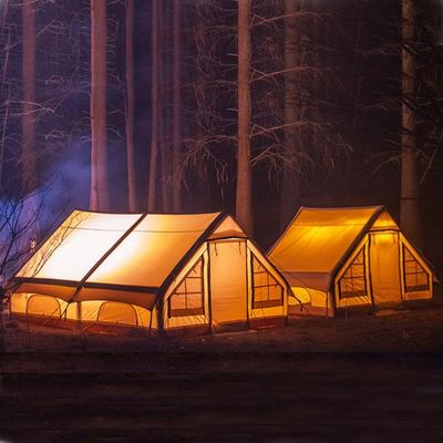 Canvas Army Military Tent Straight Bracing For Exercises Operations Inflatable 9x9 10x20