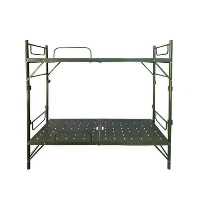 Field Steel Plastic Bed Camp Army Bed Portable Folding Bed Military Green Outdoor Training Bed