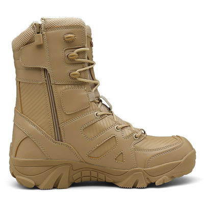 High Quality Leather Combat Tactical Boots Waterproof High Top  Black Genuine Leather Tactical military Boots for Men