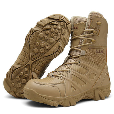 High Quality Leather Combat Tactical Boots Waterproof High Top  Black Genuine Leather Tactical military Boots for Men