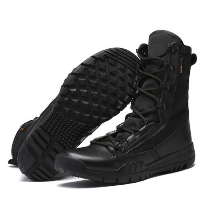 EVA Rubber Outsole Leather Security Hiking Tactic Training Boots Shoes  Tactical Men Black Combat Boots Military