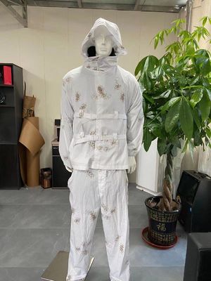 5xl 4xl 3xl Camo Ghillie Suit Army Hunting Outdoor Lightweight Hidden Tracking White