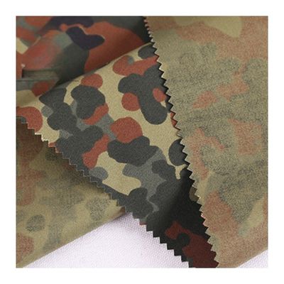 Military Camouflage Fabric Material Polyester Cotton Blend German Spotted Thick Gauze Card