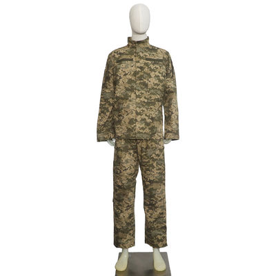 Polyester-cotton Ukrainian Military Tactical Uniforms Water-repellent Tear-resistant Plaid Camouflage Print Army Cloth