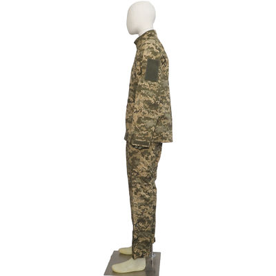 Polyester-cotton Ukrainian Military Tactical Uniforms Water-repellent Tear-resistant Plaid Camouflage Print Army Cloth