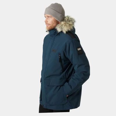 Insulated Helly Hansen Men's Parka Jacket for Cold Weather Protection
