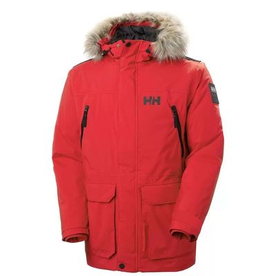 Insulated Helly Hansen Men's Parka Jacket for Cold Weather Protection