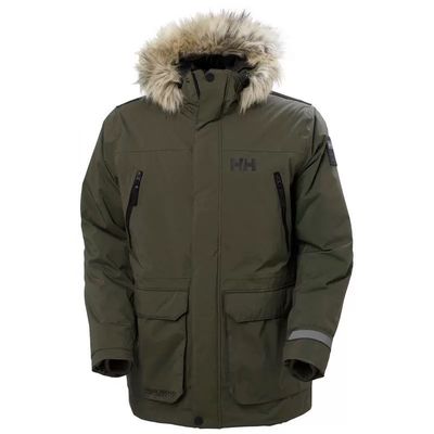 Insulated Helly Hansen Men's Parka Jacket for Cold Weather Protection