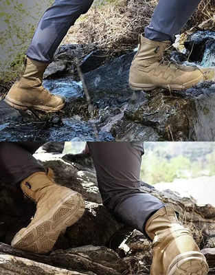Tan Black Military Boot Lace Locks Quick Wind Sand Shock Absorption